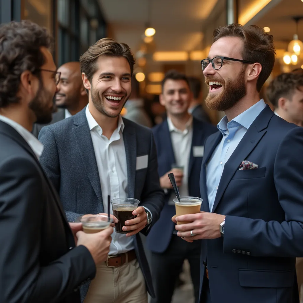 Consultores en un evento de networking estratégico