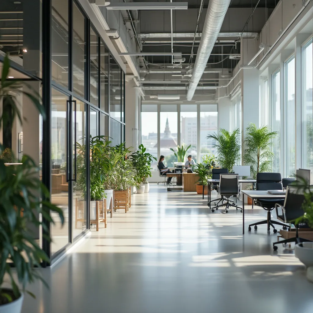 Espacio de trabajo moderno y colaborativo de ConsultoríaGlobal